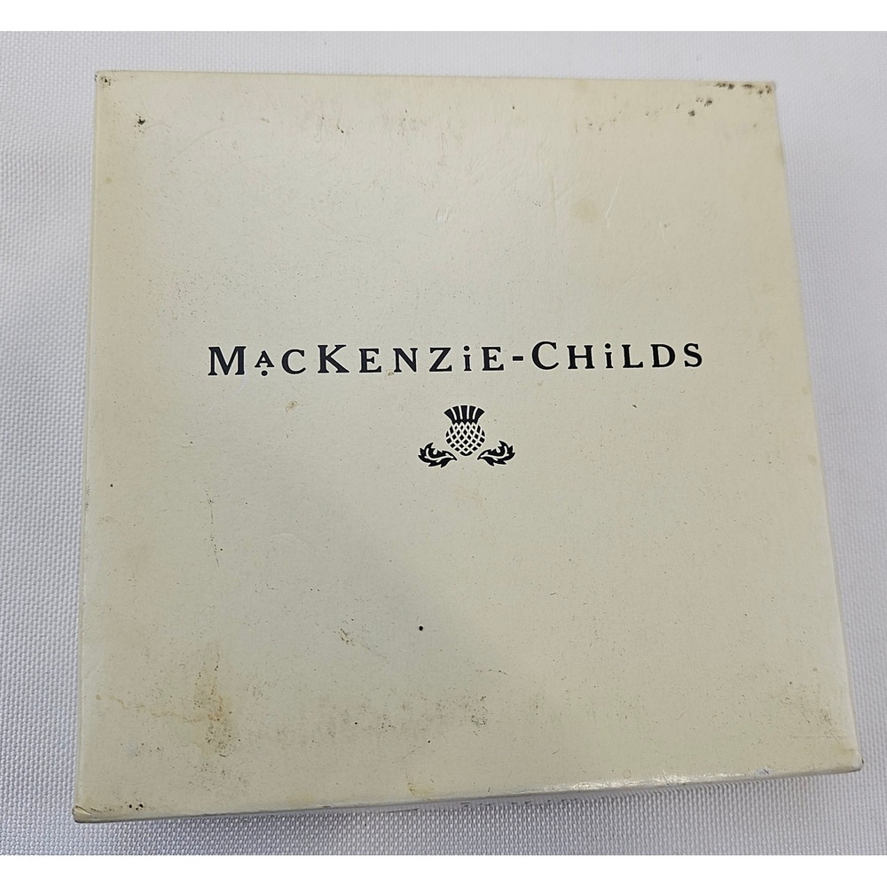 MacKenzie-Childs Set of 4 Collage Patchwork‎ Cork Back Coasters Pink Polka Dot
